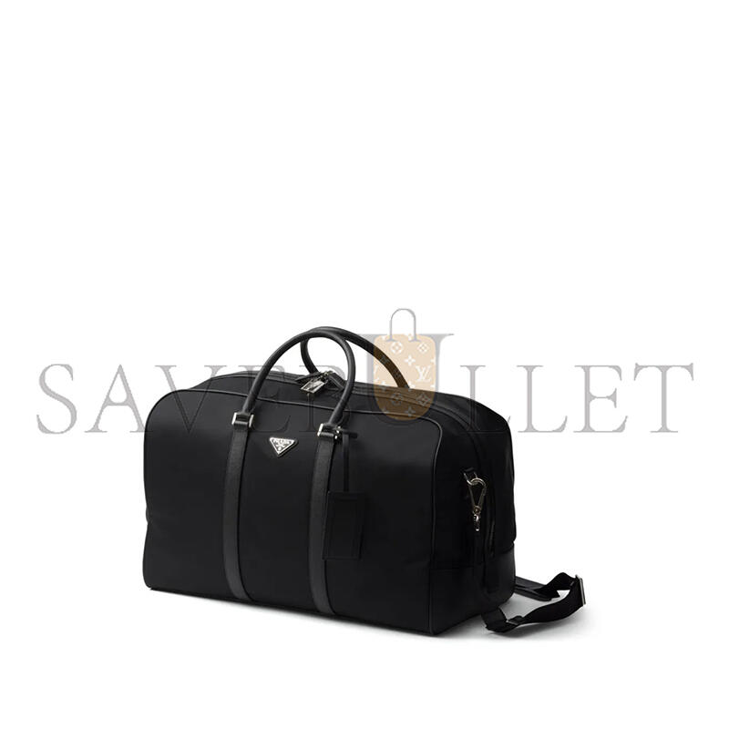 PRADA RE-NYLON AND SAFFIANO LEATHER TOTE TRAVEL BAG 2VC013 (55*33*27cm) 